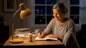 Person journaling about Suboxone and sleep