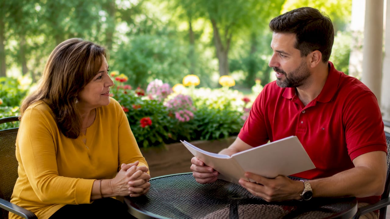 Patient discussing medication-assisted treatment with provider