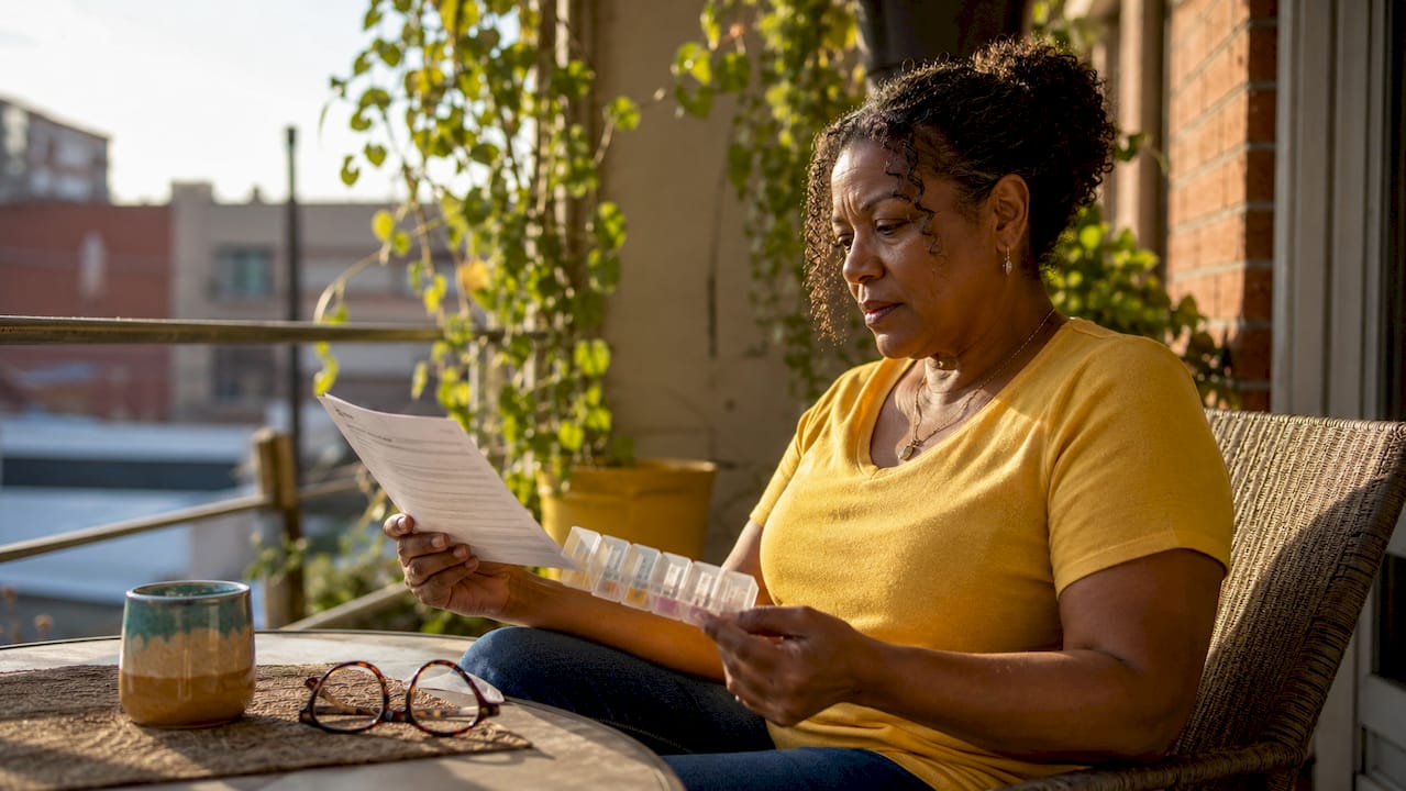 Patient reading buprenorphine medication guide