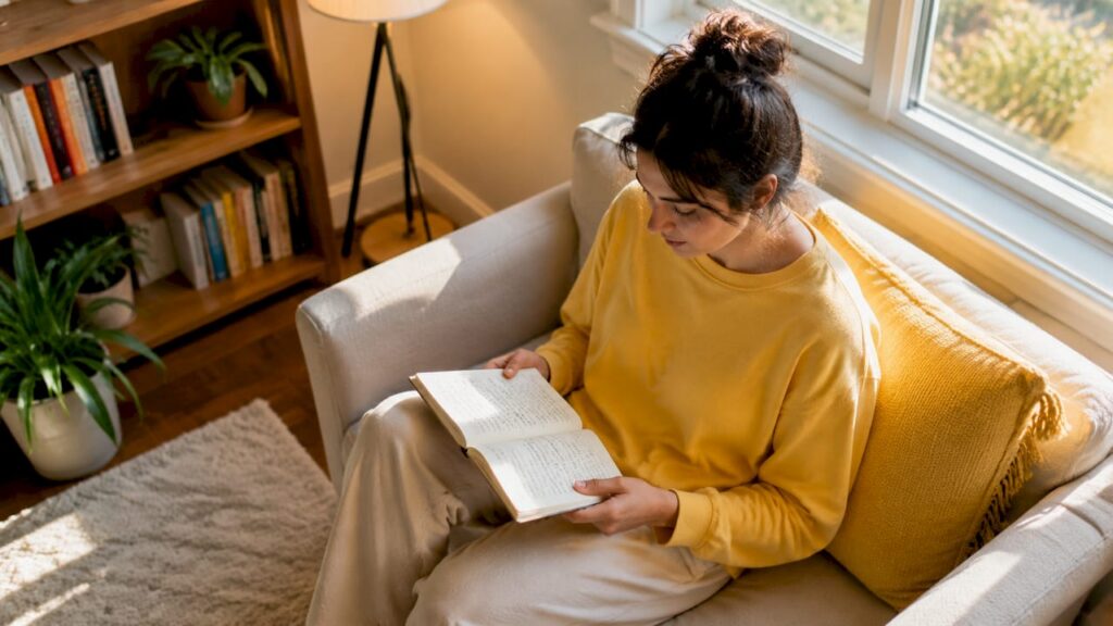Person journaling in therapy room during recovery