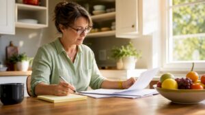 Clinician reviewing outpatient treatment assessment