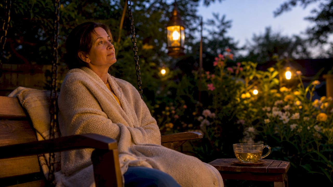 Woman sitting on bed struggling to sleep
